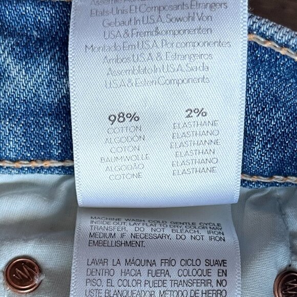 Mother Superior The Tomcat Ankle Jeans Size 25 Button Fly Pray for Hidden Gems - Picture 10 of 10